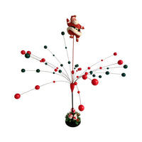 Load image into Gallery viewer, MCM Vintage Flocked Bouncing Santa Table Mobile
