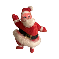 Load image into Gallery viewer, MCM Vintage Flocked Bouncing Santa Table Mobile
