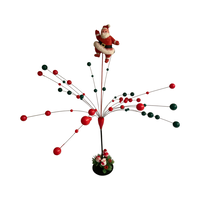 Load image into Gallery viewer, MCM Vintage Flocked Bouncing Santa Table Mobile
