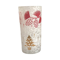 Load image into Gallery viewer, West Virginia Glass Pavl Signed Vintage Mid-Century Frosted Christmas Glass (Single)
