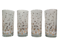Load image into Gallery viewer, Culver Signed Mid-Century Gold Starry Nights Glasses (Set of 4)
