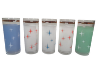 Load image into Gallery viewer, Bartlett Collins Mid-Century Colorful Atomic North Star Tall Collins Glasses (Set of 5)
