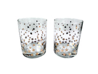 Load image into Gallery viewer, Culver Signed Mid-Century Gold Starry Nights Double Old Fashion Glasses (Set of 2)
