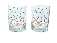 Load image into Gallery viewer, Culver Signed Mid-Century Gold Starry Nights Double Old Fashion Glasses (Set of 2)
