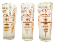 Load image into Gallery viewer, Mid-Century Joyous Noel Tall Collins Glasses (Set of 6)
