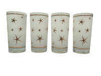Load image into Gallery viewer, Mid-Century Atomic Gold Star Glasses (Set of 4)
