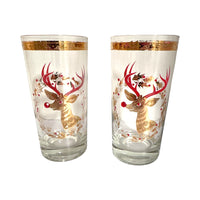 Load image into Gallery viewer, Culver Signed Mid-Century Rudolph The Red Nose Reindeer Highball Glasses (Set of 2)
