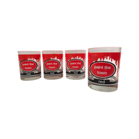 Load image into Gallery viewer, Retro Paint the Town Red Double Old Fashion Cocktail Glasses (Set of 4)
