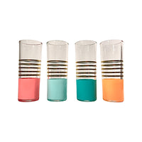 Load image into Gallery viewer, Vintage 22-Karat Gold Striped Retro Tall Collins Glasses (Set of 4)

