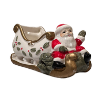 Load image into Gallery viewer, Vitabath Santa and Sleigh Vintage Planter
