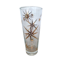 Load image into Gallery viewer, Federal Glass Mid-Century Golden Atomic Starburst Collins Glasses (Set of 4)
