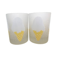 Load image into Gallery viewer, Georges Briard Signed Mid-Century Frosted Ice Cream Cone Double Old Fashion Glasses (Set of 2)
