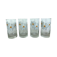 Load image into Gallery viewer, Vintage Karen Signed Daisy Glasses (Set of 4)
