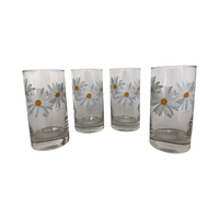 Load image into Gallery viewer, Vintage Karen Signed Daisy Glasses (Set of 4)
