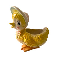 Load image into Gallery viewer, Vintage Anthropomorphic Large Yellow Duckling Planter
