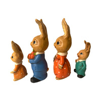 Load image into Gallery viewer, Vintage Department Store Easter Bunny Family Figures (Set of 4)
