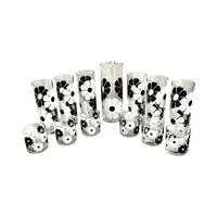 Load image into Gallery viewer, Colony Signed Mid-Century Black and White Moon Flower 13-Piece Set

