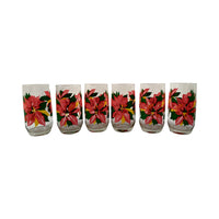 Load image into Gallery viewer, Libbey Mid-Century Poinsettia Glasses (Set of 6)
