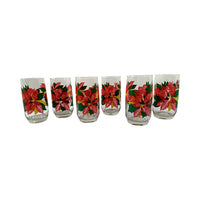 Load image into Gallery viewer, Libbey Mid-Century Poinsettia Glasses (Set of 6)
