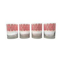 Load image into Gallery viewer, Culver Signed Mid-Century Candy Cane Pinwheels Double Old Fashion Glasses (Set of 4)
