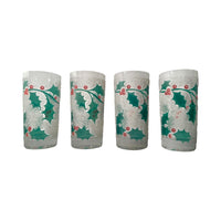 Load image into Gallery viewer, Fred Press Mid-Century Frosted Christmas Holly Glasses (Set of 4)
