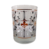Load image into Gallery viewer, Mid-Century Fleur De Lis Double Old Fashion Glasses (Set of 4)
