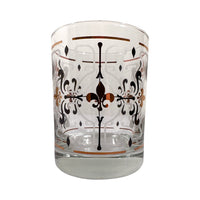 Load image into Gallery viewer, Mid-Century Fleur De Lis Double Old Fashion Glasses (Set of 4)
