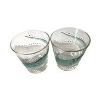 Load image into Gallery viewer, Libbey Mid-Century Green and White Geometric Glasses (Set of 6)
