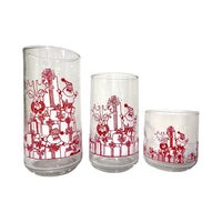 Load image into Gallery viewer, Crisa Mid-Century Santa and Presents 12 Piece Glass Set
