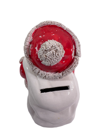 Load image into Gallery viewer, Napco Vintage Santa Spaghetti Trimmed Bank
