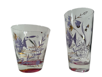 Load image into Gallery viewer, Psyche Signed Mid-Century Purple Under The Sea Glasses (Set of 6)
