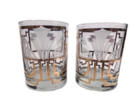 Load image into Gallery viewer, Georges Briard Signed Golden Art Deco Double Old Fashion Glasses (Set of 2)
