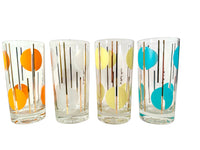 Load image into Gallery viewer, Fred Press Signed Mid-Century Multi Colored Polka Dot Glasses (Set of 4)
