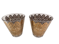 Load image into Gallery viewer, Culver Hollywood Regency Double Old Fashion Glasses (Set of 2)
