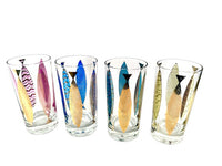 Load image into Gallery viewer, Fred Press Signed Mid-Century Fish Glasses (Set of 4)
