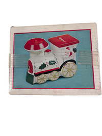 Load image into Gallery viewer, Vintage Santa and Elf Christmas Train Bank
