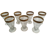 Load image into Gallery viewer, Tiffin Franciscan Gold Rimmed Glasses (Set of 7)
