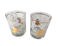 Load image into Gallery viewer, Georges Briard Signed Mid-Century Cherub Double Old Fashion Glasses (Set of 2)
