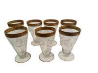 Load image into Gallery viewer, Tiffin Franciscan Gold Rimmed Glasses (Set of 7)
