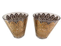 Load image into Gallery viewer, Culver Hollywood Regency Double Old Fashion Glasses (Set of 2)
