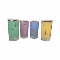 Load image into Gallery viewer, Bartlett Collins Mid-Century Atomic North Star Cocktail Glasses (Set of 4)
