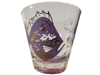 Load image into Gallery viewer, Psyche Signed Mid-Century Purple Under The Sea Old Fashion Glasses (Set of 4)
