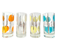 Load image into Gallery viewer, Fred Press Signed Mid-Century Multi Colored Polka Dot Glasses (Set of 4)

