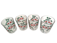 Load image into Gallery viewer, Mid-Century Red Cardinal Double Old Fashion Glasses (Set of 4)
