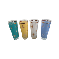 Load image into Gallery viewer, Bartlett Collins Mid-Century Atomic North Star Tall Collins Cocktail Glasses (Set of 4)
