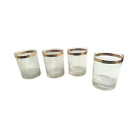 Load image into Gallery viewer, Culver Mid-Century Empire Gold Double Old Fashion Glasses (Set of 4)
