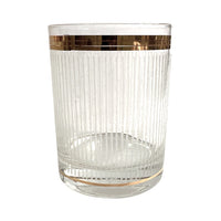 Load image into Gallery viewer, Culver Mid-Century Empire Gold Double Old Fashion Glasses (Set of 4)
