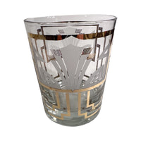 Load image into Gallery viewer, Georges Briard Signed Golden Art Deco Double Old Fashion Glasses (Set of 4)
