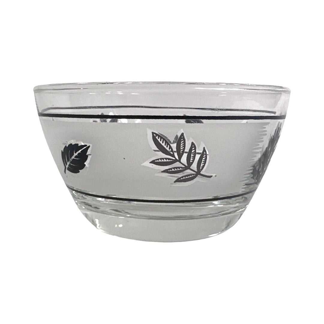 Libbey Mid-Century Silver Foliage Dip/Appetizer Bowl (Single Bowl)