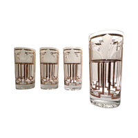 Load image into Gallery viewer, Georges Briard Signed Golden Art Deco Glasses (Set of 4)
